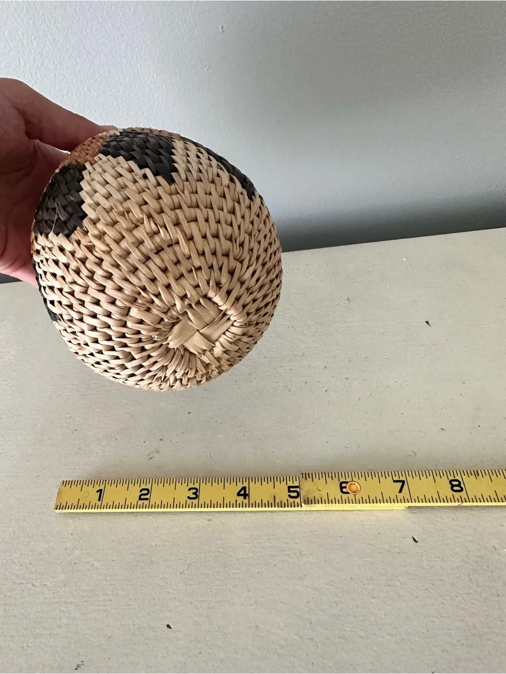 Small Africa African basket woven decor boho vase